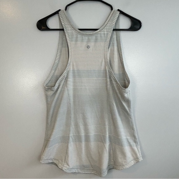 Lululemon Athletica Grey/White Striped Tank Size 6 - Picture 3 of 11